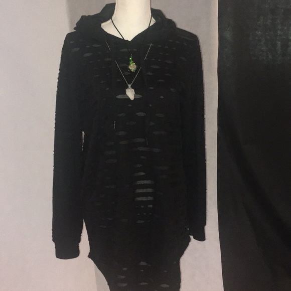 Punk Trash Royalty manhole camo hooded tunic - Picture 3 of 10